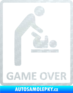 Samolepka Game over varianta baby 3D karbon bílý