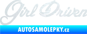 Samolepka Girl driven 3D karbon bílý