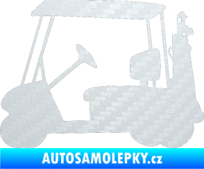 Samolepka Golfista 012 levá 3D karbon bílý