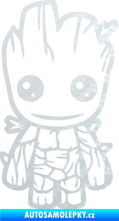 Samolepka Groot 002 levá baby 3D karbon bílý