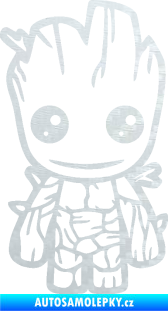 Samolepka Groot 002 pravá baby 3D karbon bílý