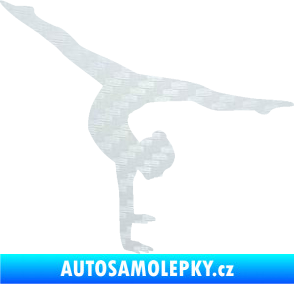 Samolepka Gymnastka 005 pravá 3D karbon bílý