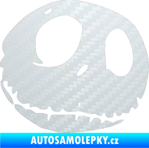 Samolepka Halloween 007 pravá 3D karbon bílý
