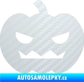 Samolepka Halloween 013 pravá 3D karbon bílý