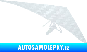Samolepka Hang Glider 001 pravá rogalo 3D karbon bílý
