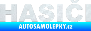 Samolepka HASIČI 3D karbon bílý
