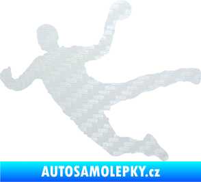 Samolepka Házená 002 levá 3D karbon bílý