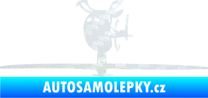 Samolepka Helikoptéra model 001 levá 3D karbon bílý