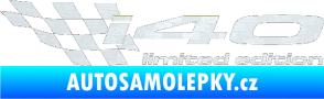 Samolepka i40 limited edition levá 3D karbon bílý