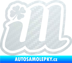 Samolepka ILL 001 3D karbon bílý