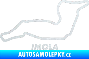 Samolepka Okruh Imola 3D karbon bílý