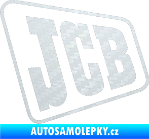 Samolepka JCB - jedna barva 3D karbon bílý