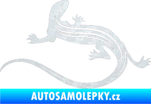 Samolepka Ještěrka 011 levá 3D karbon bílý