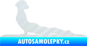 Samolepka Jóga 004 levá 3D karbon bílý