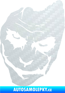 Samolepka Joker 002 levá tvář 3D karbon bílý