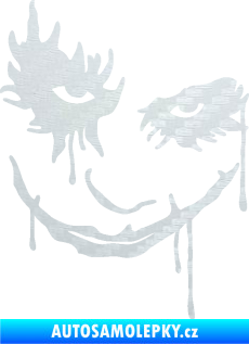 Samolepka Joker 003 pravá tvář 3D karbon bílý