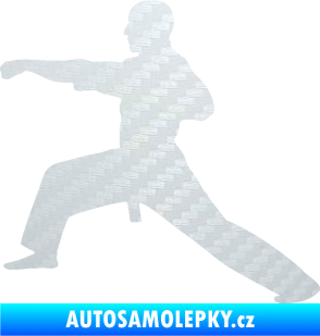 Samolepka Judo 001 levá 3D karbon bílý