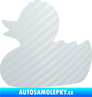 Samolepka Kachnička 001 levá 3D karbon bílý