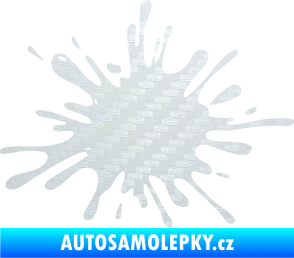 Samolepka Kaňka 002 levá 3D karbon bílý