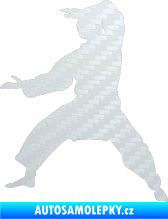 Samolepka Karate 006 levá 3D karbon bílý