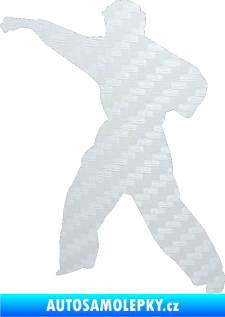 Samolepka Karate 010 levá 3D karbon bílý