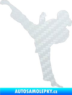 Samolepka Karate 012 levá 3D karbon bílý