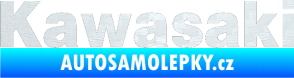Samolepka Kawasaki 3D karbon bílý