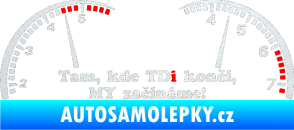 Samolepka Kde TDi končí 3D karbon bílý