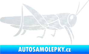 Samolepka Kobylka 002 pravá 3D karbon bílý