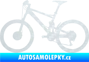 Samolepka Kolo 001 levá - (horské kolo) 3D karbon bílý