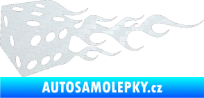 Samolepka Kostky 002 levá 3D karbon bílý