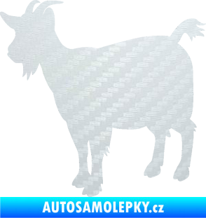 Samolepka Koza 001 levá 3D karbon bílý