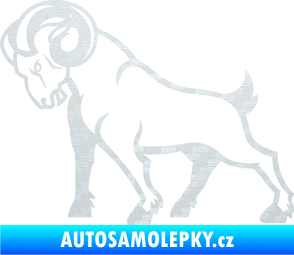Samolepka Kozel 002 levá 3D karbon bílý