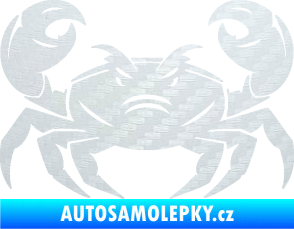 Samolepka Krab 003 3D karbon bílý