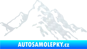 Samolepka Krajina hory 006 pravá 3D karbon bílý