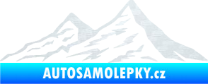 Samolepka Krajina hory 009 levá 3D karbon bílý