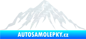 Samolepka Krajina hory 010 levá 3D karbon bílý