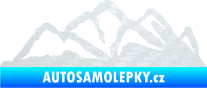 Samolepka Krajina hory 013 pravá 3D karbon bílý