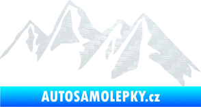 Samolepka Krajina hory 015 pravá 3D karbon bílý