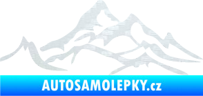 Samolepka Krajina hory 017 levá 3D karbon bílý