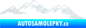 Samolepka Krajina hory 020 pravá 3D karbon bílý