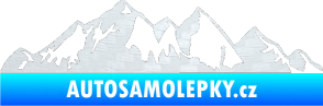 Samolepka Krajina hory 021 levá 3D karbon bílý