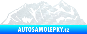 Samolepka Krajina hory 024 levá 3D karbon bílý