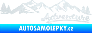 Samolepka Krajina hory 028 pravá 3D karbon bílý