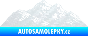 Samolepka Krajina hory 031 levá 3D karbon bílý