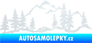 Samolepka Krajina hory 033 pravá 3D karbon bílý