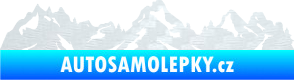 Samolepka Krajina hory 034 levá 3D karbon bílý