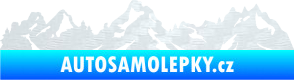 Samolepka Krajina hory 034 pravá 3D karbon bílý