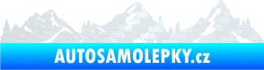 Samolepka Krajina hory 035 levá 3D karbon bílý