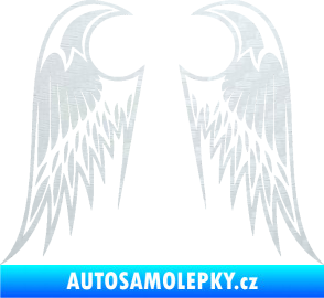 Samolepka Křídla 006 3D karbon bílý